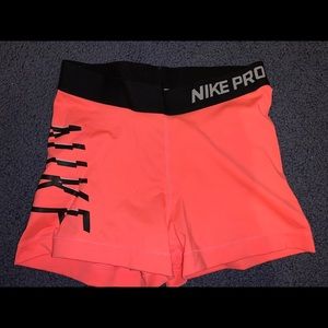 Pink nike pros size S